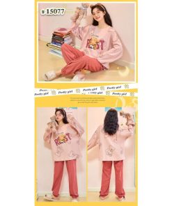 パジャマ　ルームウェア | ルームウェア パジャマ レディース 長袖 春秋 長袖 長ズボン 上下セット セットアップ 寝巻き 部屋着 ナイトウェア ズボン Tシャツ かわいい ボトムス 柔らかい