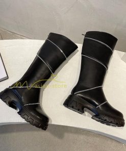 ロングブーツ | レディース ブーツ 秋冬 シューズ 靴 太ヒール チャンキーヒール 合皮ブーツ PUブーツ ロング靴 COS コスプレ 大人 後ろファスナー くつ