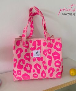 トートバッグ | キャンバスヒョウ柄 帆布鞄