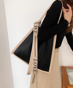 トートバッグ | プリーツ エコレザー 韓国