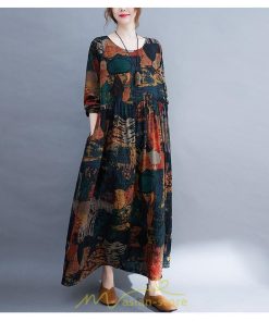 マキシ | 大きいサイズ レディース ワンピース コットン マキシ丈 細魅せ 着痩せ 丸首 サイドポケット 夏 秋 秋服 マキシワンピ 秋用 ゆったり ロング ぽっちゃり
