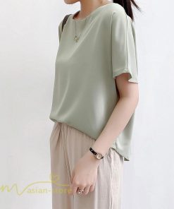 シャツ・ブラウス | トップス シャツ レディース 無地 ファッション カジュアル エレガント 優雅 通勤 OL 上品 オシャレ トップス 女の子 可愛い 体型カバー 夏 5色 着痩せ