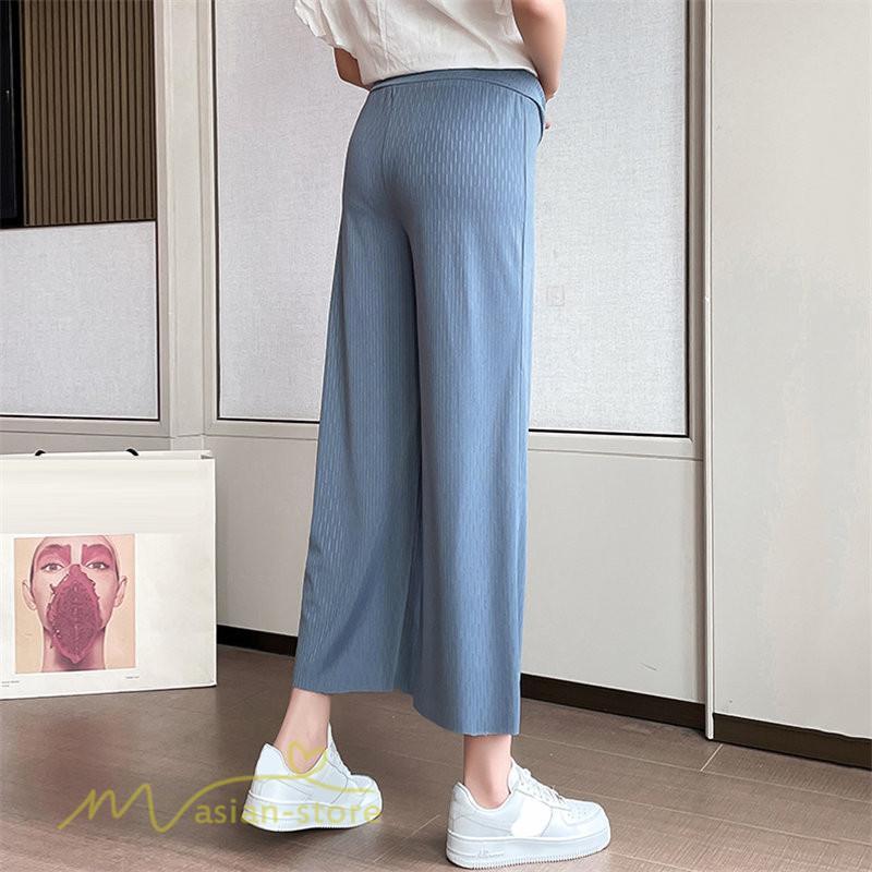 パンツ レギンス | マタニティ パンツ レディース 着痩せ 上品 マタニティウェア ローウエスト ワイドパンツ マタニティパンツ 妊婦服 夏服 薄手 サマーパンツ お出かけ 9分丈 夏