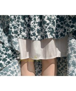 スカート | フレアロング レディース シフォンシフォン マキシマキシ 無地 体型カバー ウエストゴム マキシ丈 ひざ下 花柄 上品 膝下