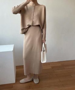 セットアップ | セットアップニット スカート レディース