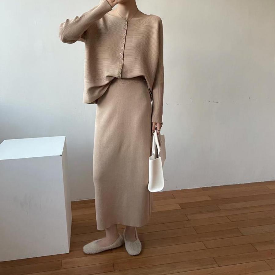 セットアップ | セットアップニット スカート レディース