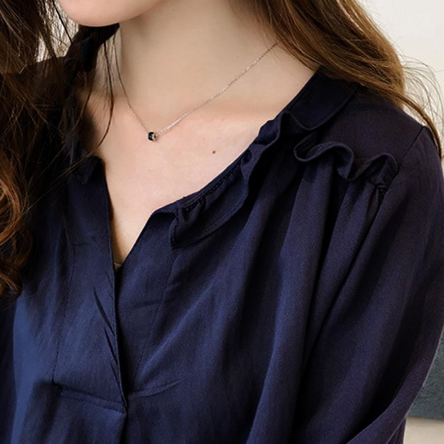 シャツ・ブラウス | 大人 夏 トップス ブラウス オフィス シャツブラウス 長袖 春 フォーマル おしゃれ Vネックブラウス ゆったり レディース