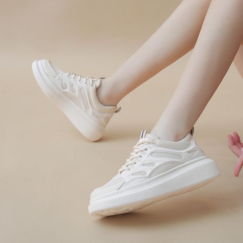 スニーカー | レディースシューズ レースアップ ローカット 厚底靴 履きやすい カジュアルシューズ フラットシューズ ローカットシューズ