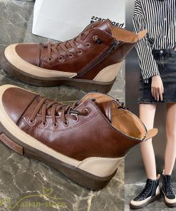 ショートブーツ | レディース ブーティー 太ヒール ブーツ ショートヒール カジュアル レースアップ 厚底 歩きやすい 厚底ブーツ コスプレ靴 編み上げブーツ