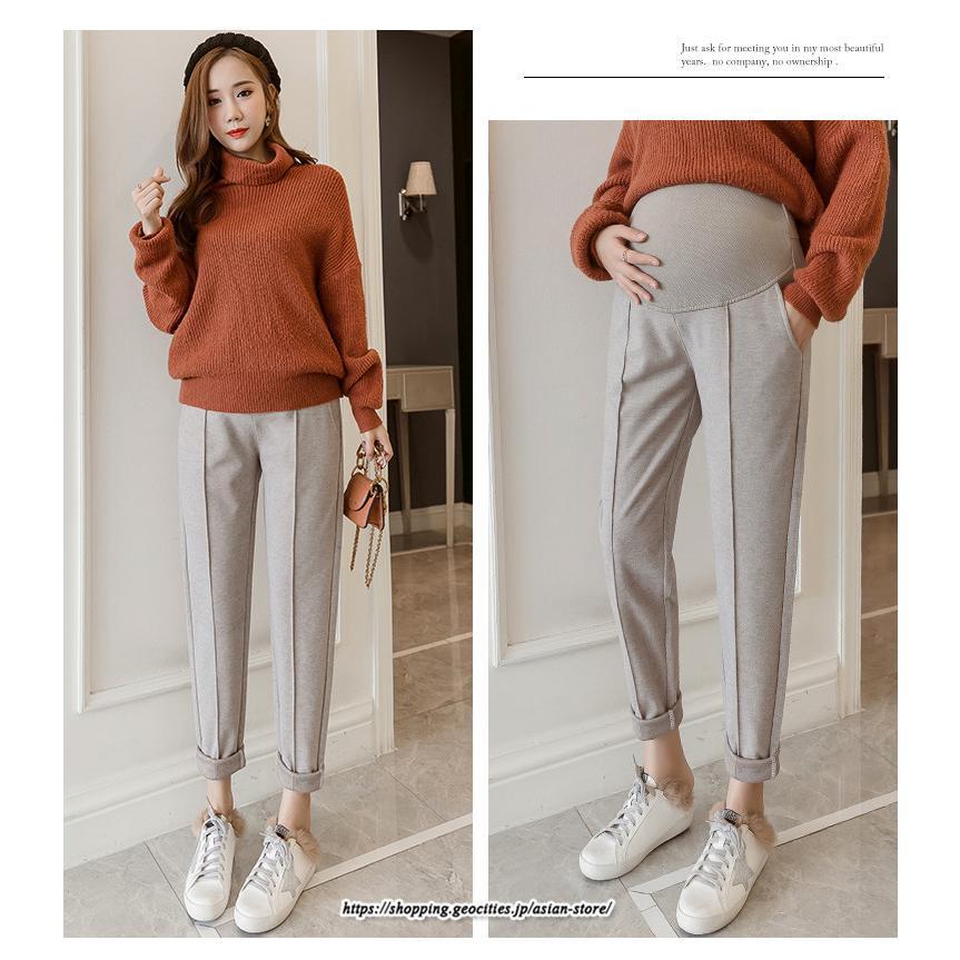 パンツ レギンス | マタニティパンツ 秋冬 テーパードパンツ 厚手 裏起毛 防寒 暖かい マタニティ 産前産後 お腹楽チン スリム ロングパンツ 妊婦 妊娠 ゆったり ママ 妊婦パンツ