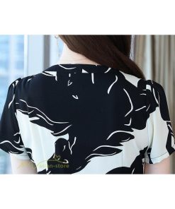 ミディアム | Aラインスカート レディース 着痩せ 黒 白 Vネック 半袖 ワンピース エレガント フェミニン 気質 30代 ママ きれいめ 40代 大きいサイズ サマーワンピース 夏