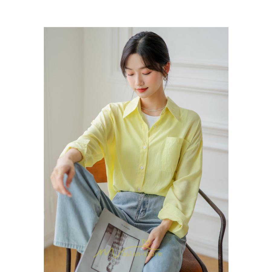 シャツ・ブラウス | ブラウス トップス 長袖 Vネック ボタン 無地 上品 通勤 レディース 秋 20代 30代 40代 OL ママ 母 フェミニン デート お出かけ 通勤 リクルート お仕事