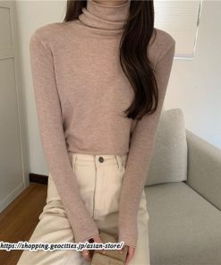 ニット・セーター | カットソー ニット レディース ハイネック 長袖 秋冬 春 トップス スリム ストレッチ インナー 無地 プルオーバー 通学通勤 長袖ニット 着痩せ 長袖カットソー