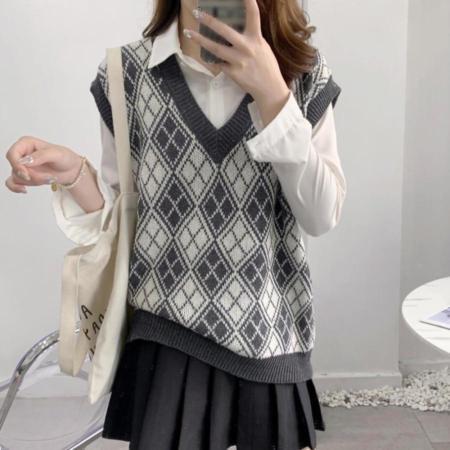 ニット・セーター | ニットベストレディース秋冬ニットトップス