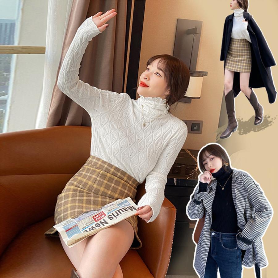 ニット・セーター | ハイネックニットトップス レディース秋冬