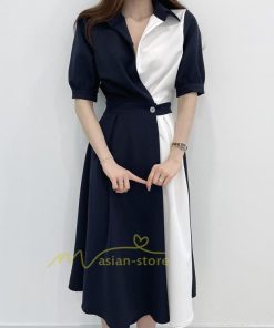 マキシ | ワンピース Aライン 夏ワンピース 春 夏 秋 半袖 ロング マキシ丈 ロングワンピース マキシワンピース 着痩せ エレガント 二次会 配色 上品 20代30代40代50代