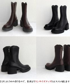 ショートブーツ | Vカット レディース厚底