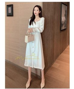 マキシ | ワンピース レディース きれいめ フォーマルワンピース 結婚式 ロングワンピース ドレス 長袖 パーティードレス 入学式 Aラインワンピース 20代30代40代 上品