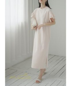 ミディアム | ワンピース Tシャツ レディース カットソー 無地 半袖 膝丈 サマー 40代 カジュアル 夏ワンピース 20代 30代 春 Aラインワンピース 夏 ゆったり 秋 落ち感