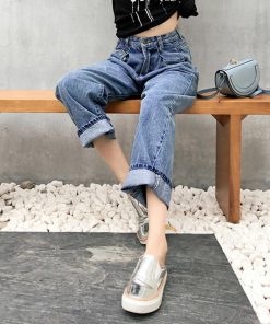 デニム | ハイウエスト タックデニムパンツ 韓国