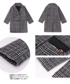 (子供)その他 | 新品 中学生 お出かけ 秋冬 キッズ 長袖 カジュアル 暖かい チェックコート 子供服 裏地付き 可愛い おしゃれ 女の子