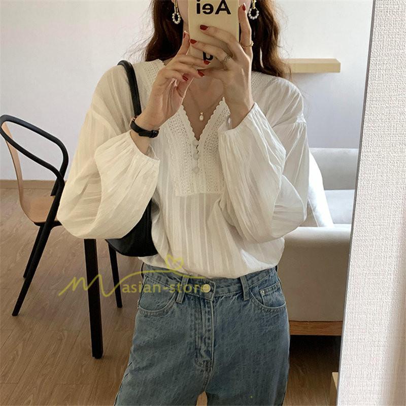 シャツ・ブラウス | カットソー 長袖 Tシャツ レディース おしゃれ 韓国ファッション トップス 上品 30代 40代 カジュアル 春夏 エレガント お出かけ ブラウス 着痩せ 上品 通勤通学