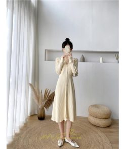 ニットワンピース | レディース ワンピース 冬 長袖 秋冬 ニット 20代 30代 40代 50代 Vネック かわいい おしゃれ 大人可愛い 着痩せ 綺麗