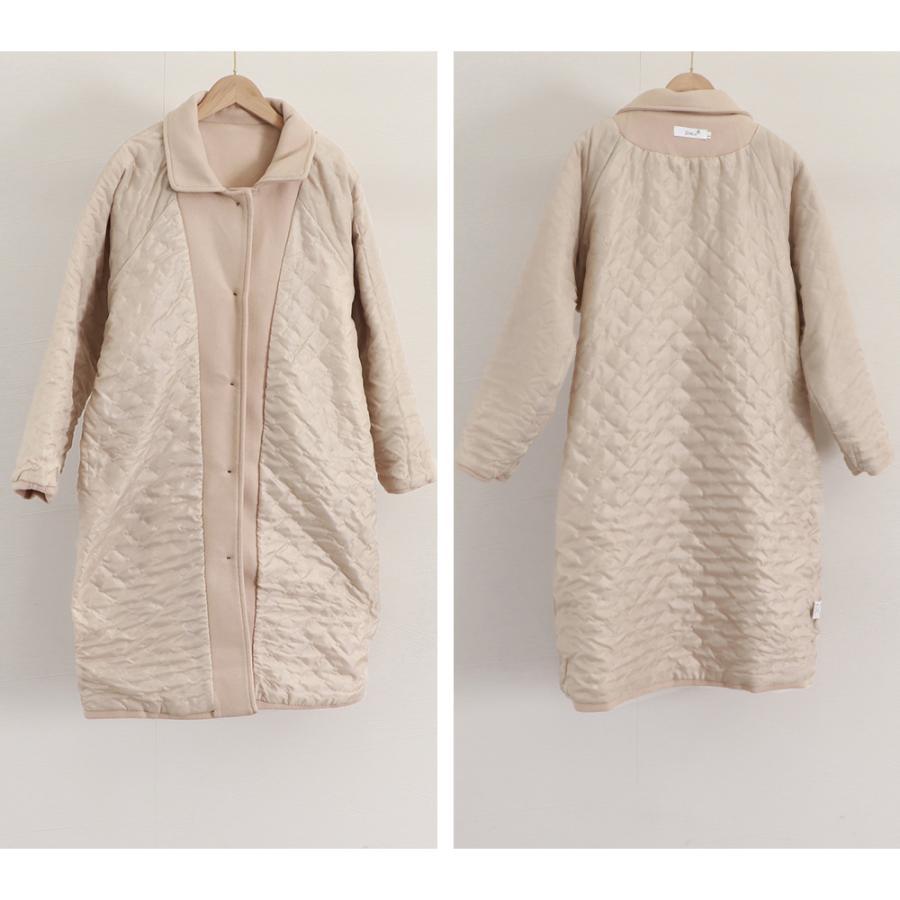 トレンチコート | ステンカラーコートレディース中綿コート冬