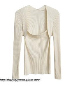 ニット・セーター | カットソー ニット レディース リブニット 長袖 秋冬 春 トップス スリム ストレッチ インナー 無地 通学通勤 着痩せ 長袖ニット 長袖カットソー プルオーバー