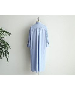 シャツ・ブラウス | ワンピース 秋服 レディース 長袖ワンピース シャツワンピース ロングシャツ ゆったり ブラウスシャツ 通学通勤 20代30代 40代50代 無地 トップス