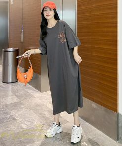 ワンピース | ゆるマタニティウェア レディース 着痩せ 夏 上品 妊婦服 大きいサイズ 体型カバー ゆったり ひざ下丈 マタニティ送料無料