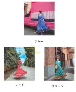 マキシ | 夏ワンピース ロングワンピース 五分袖 フレアワンピース 落ち感 涼しい 大人 30代40代 お呼ばれワンピース 旅行 花柄 プリント ビーチ 腰調節 50代