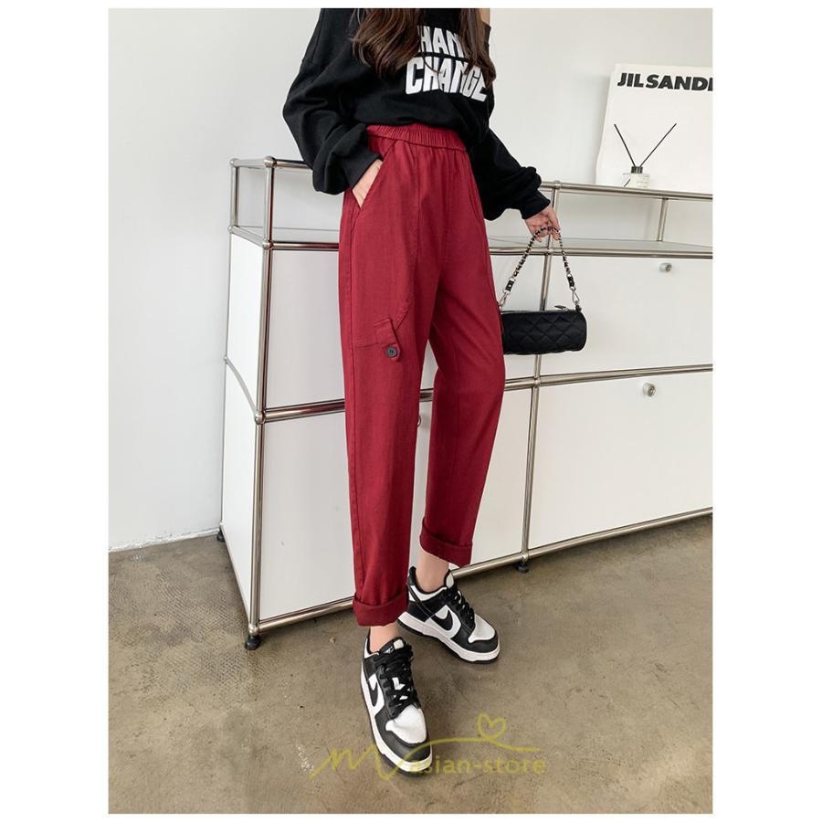 チノ・テーパード・ジョガー・スキニーパン | テーパードパンツ パンツ レディース ボトムス ストレッチ 美脚 コットン ハイウエスト 快適 楽チン 体型カバー 着痩せ 買い物 運動 部屋着 お出かけ スポーツ