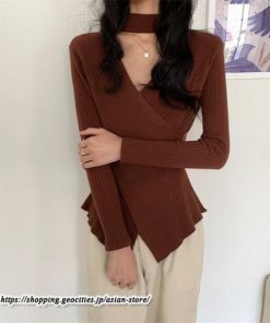 ニット・セーター | カットソー ニット レディース リブニット 長袖 秋冬 春 トップス スリム ストレッチ インナー 無地 長袖ニット 長袖カットソー プルオーバー 通学通勤 着痩せ