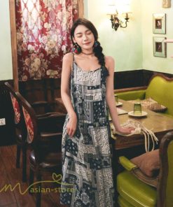 ノースリーブ | キャミソール ワンピース キャミワンピ レディース ロング丈 ゆったり カジュアル かわいい 体型カバー リラックス 春 薄手 旅行着 総柄 送料無料 夏