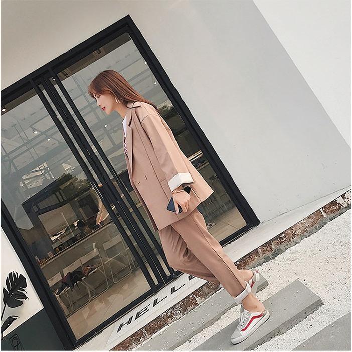 パンツスーツ | レディース 秋 春 テーラードジャケット カジュアルスーツ 30代40代 ゆったり 制服 OL フォーマル 事務服 オフィス