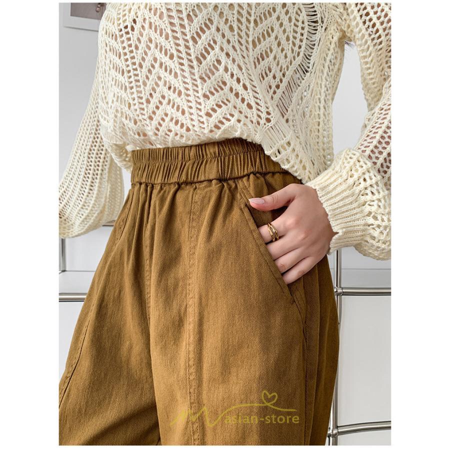 チノ・テーパード・ジョガー・スキニーパン | テーパードパンツ パンツ レディース ボトムス ストレッチ 美脚 コットン ハイウエスト 快適 楽チン 体型カバー 着痩せ 買い物 運動 部屋着 お出かけ スポーツ