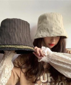 帽子 | サンバイザー レディース 韓国風 無地 バケットハット 両面着 ハット ヴィンテージ ぼうし コットン キャップ