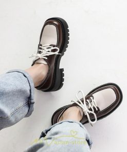 ローファー | 厚底 レディース 編み上げ 学生 通勤 通園 通学 靴 入学 スクール ハロウィン 学園祭 コスプレ 痛くない 疲れにくい 柔らかい 10代20代30代40代