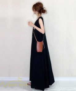 ノースリーブ | 夏ワンピース 20代30代 ロングワンピース 40代50代 タンクトップワンピース Aラインワンピース ゆったり ボタン 綿 レディース Vネック 無地