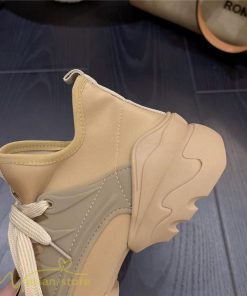 スニーカー | インソール レディース ダッドスポーツシューズ 靴 厚底 レースアップ 無地 履きやすい ハイカット 可愛い 脚長効果 歩きやすい 新作