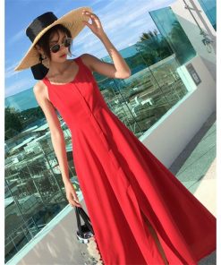 マキシ | ロングワンピース 2020春夏 キャミワンピ レディース マキシ丈ワンピ リゾートワンピース 背中見せ 海旅行 フレアワンピース セクシー XL 無地 L S M