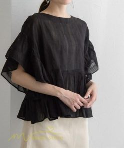 シャツ・ブラウス | シャツ ブラウス レディース きれいめ 春秋 40代 30代 韓国風 フレア 通勤 女性 服装 スーツ 大人 無地 着痩せ オフィスカジュアル 半袖ブラウス 上品 春夏