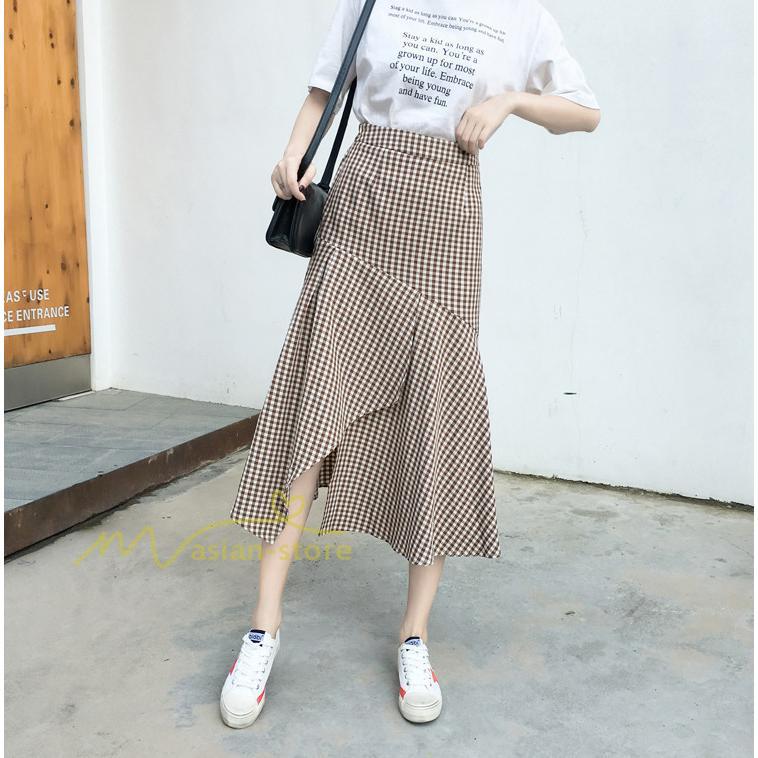 スカート | フレア ロング春物 レディース 春夏 スカート黒 ボトムス 春夏秋 新作 カジュアル 通勤通学 チェック柄 Aライン着やせ 20代30代40代