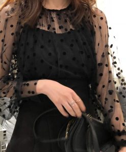 透かし編みトップス | シアーブラウス セットアップ アンサンブル