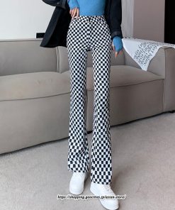 チノ・テーパード・ジョガー・スキニーパン | パンツ レディース フレアパンツ チェック柄 トレンド カジュアル ハイウエスト スキニーパンツ トレンド かわいい 楽ちん お出かけ 送料無料 デート おしゃれ