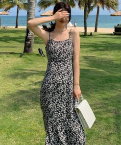 マキシ | サマーワンピース レディース 夏 ノースリーブ ワンピース 新作 きれいめ 着痩せ 可愛い 韓国風 旅行 花柄 裾口スリット 大人 30代 サマー 20代 お出かけ 40代
