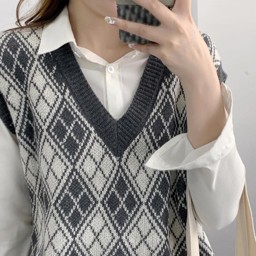 ニット・セーター | ニットベストレディース秋冬ニットトップス