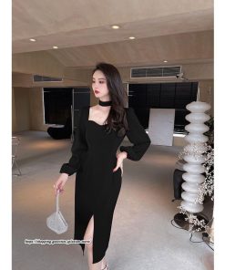 タイト | セクシーワンピース 二次会ワンピース 上品 高級感 ワンピース 長袖 タイトワンピース スリム 美ライン スリット お呼ばれワンピース 結婚式 オフィス 通勤