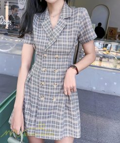 ミニ丈 | シャツワンピース レディース きれいめ チェック柄 夏新作 2021 コーデ カジュアルワンピ 韓国風 着痩せ 細身 日常感 レトロ 上品 アウトドア お出かけ デート